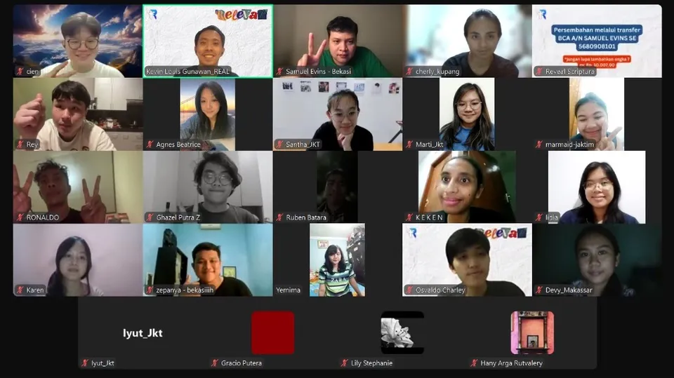 Members of the REAL community gathered together in an online meeting